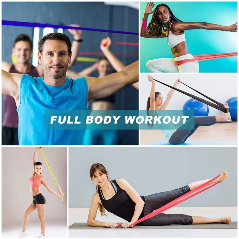 Faixas de Resistência de Látex - Home Gym Routine avaliação e preço