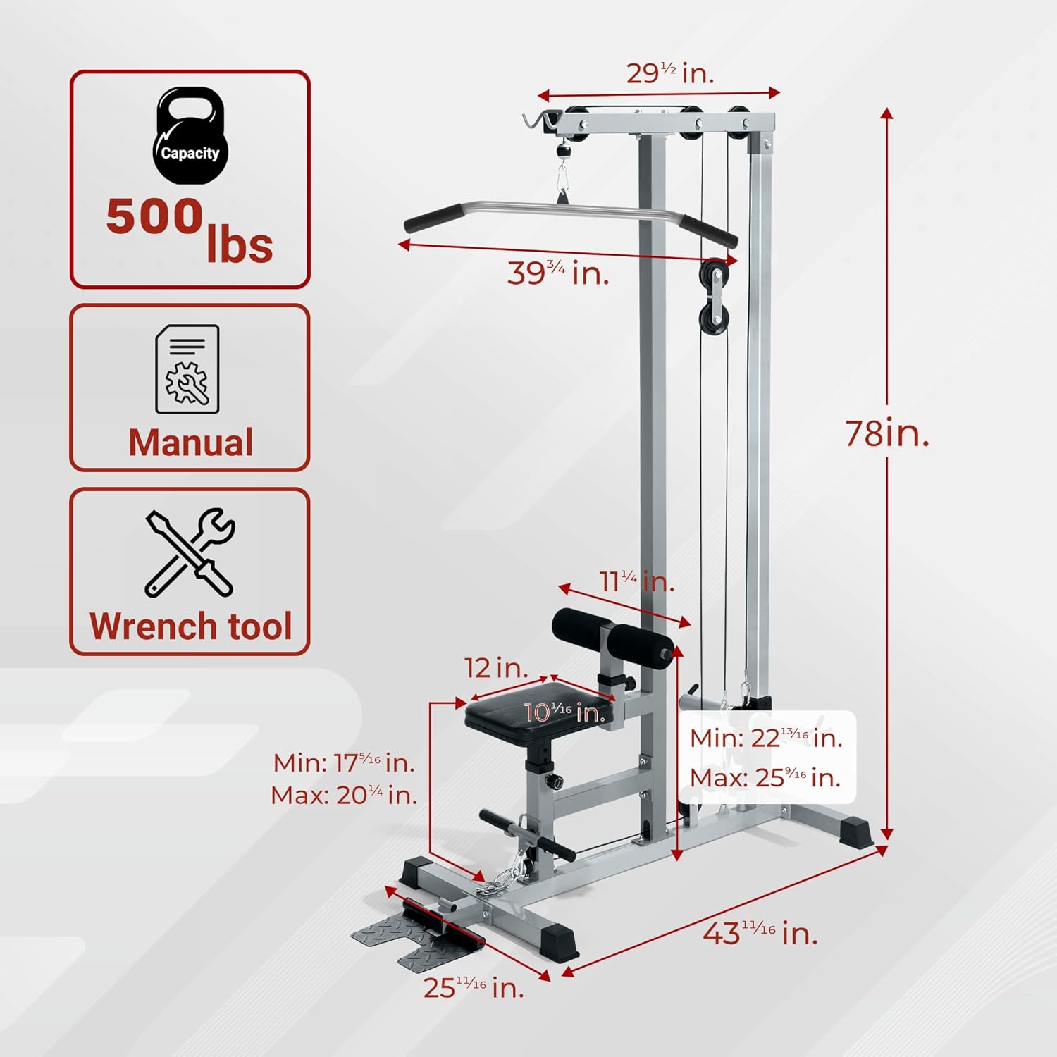 Máquina de Puxada LAT para Aca - Lat Pulldown Cable avaliação e preço